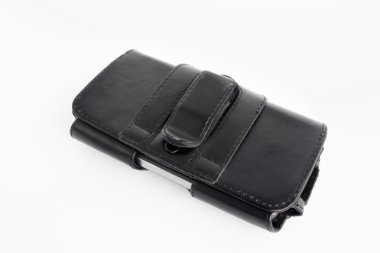 Beyaz bir arka plan davasında cep telefonu 