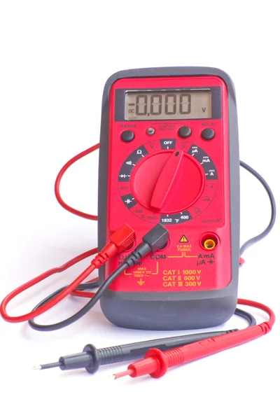 Compact digital multimeter for electric circuits diagnostic — Stock Photo, Image