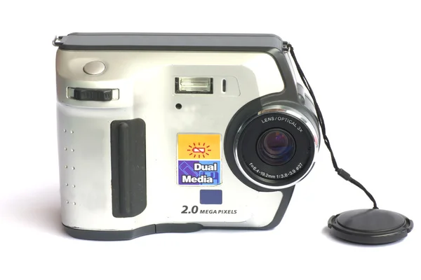 Old DIGITAL Cameras on white background — Stock Photo, Image