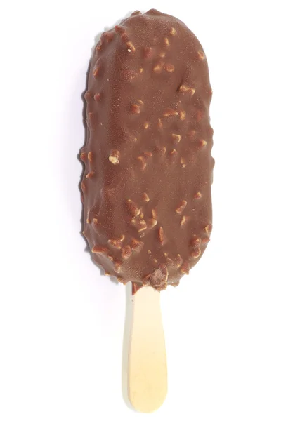 Eis mit Schokolade überzogen — Stockfoto