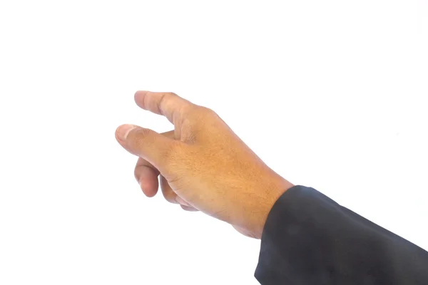 Nahaufnahme Männerhand isoliert auf weißem Hintergrund — Stockfoto