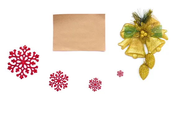 Old parchment paper with copy space on Christmas — Stock Photo, Image