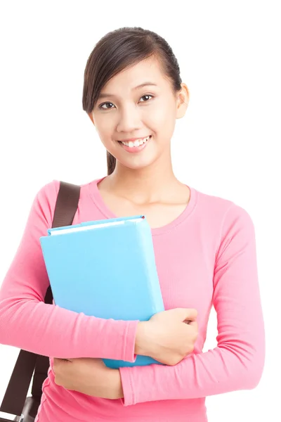 Ragazza con libro di testo — Foto Stock