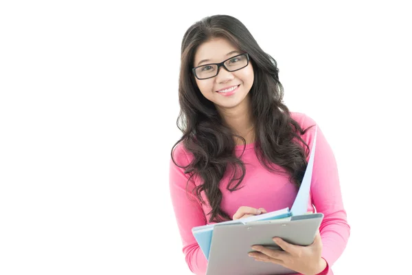 Attentive secretary — Stock Photo, Image