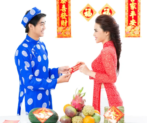 Exchanging greetings — Stock Photo, Image