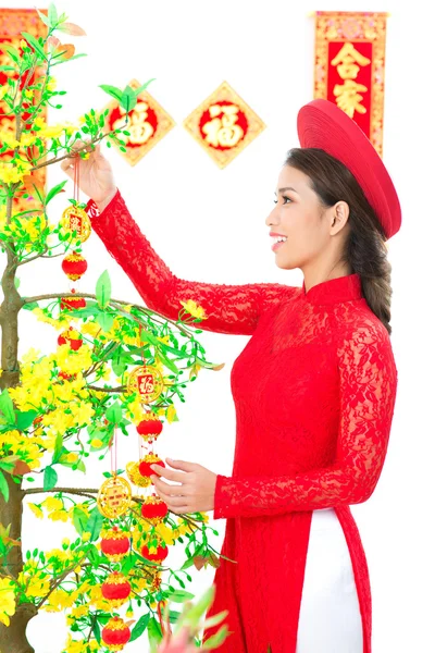 Decoration of festive tree — Stock Photo, Image