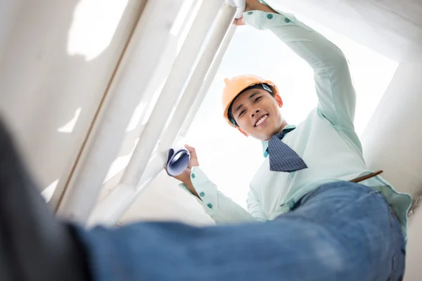 Construction site inspector — Stock Photo, Image