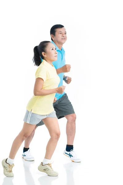 Running seniors — Stock Photo, Image