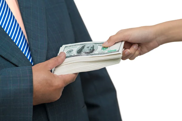 Taking bribe — Stock Photo, Image