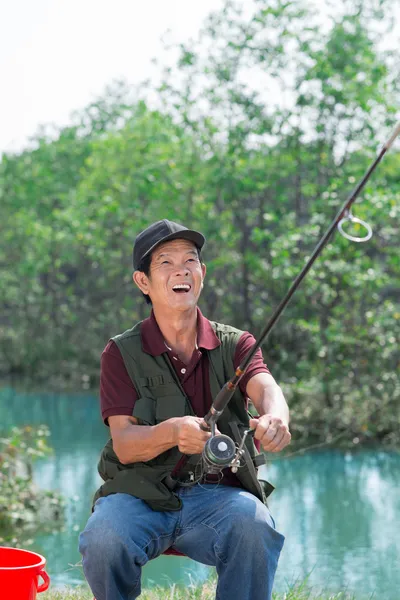 Sono un bravo pescatore. ! — Foto Stock