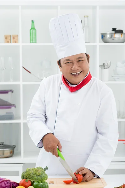 Cheerful chief cook Stock Image