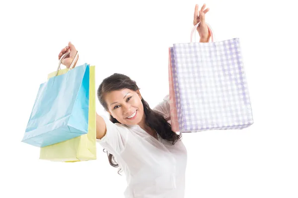 Lycklig shopper — Stockfoto