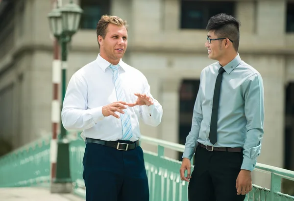 Colleagues interacting — Stock Photo, Image