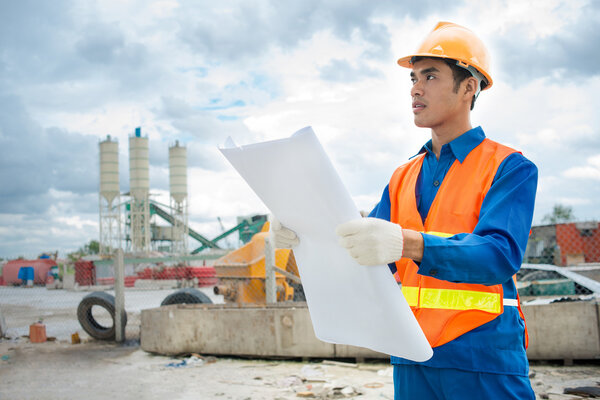 On construction site