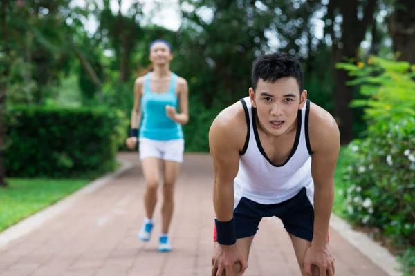 Sporty exhaustion — Stock Photo, Image