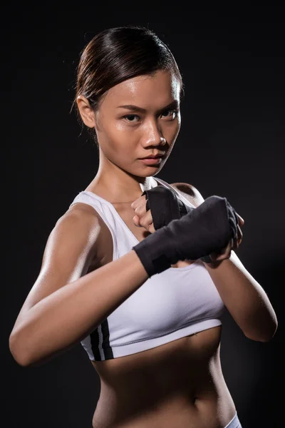 女性のキック ボクサーženské kick boxer — Stock fotografie