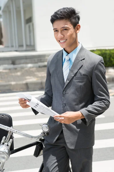 Fröhlicher Manager — Stockfoto