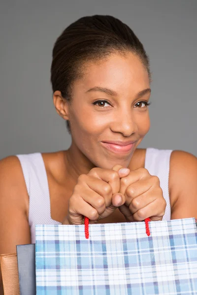 With shopping bags — Stock Photo, Image