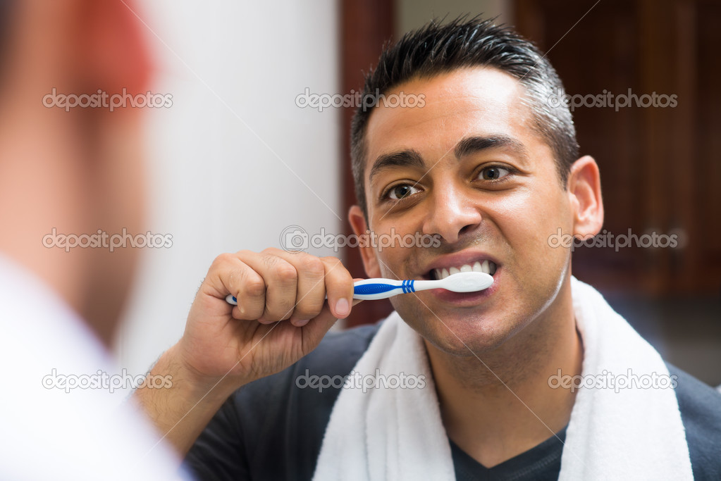 Brushing the teeth