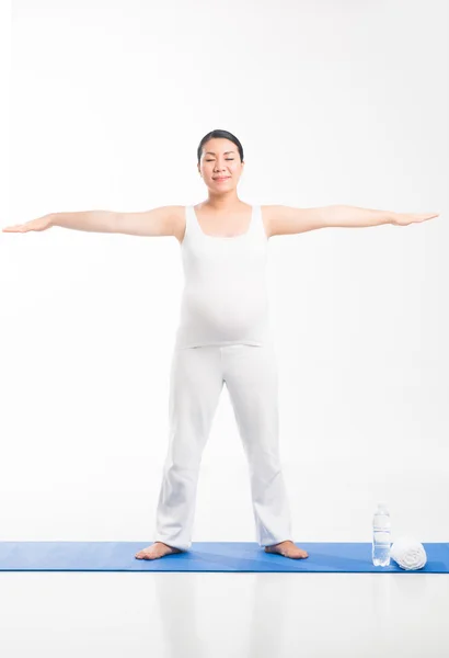 Allenamento durante la gravidanza — Foto Stock