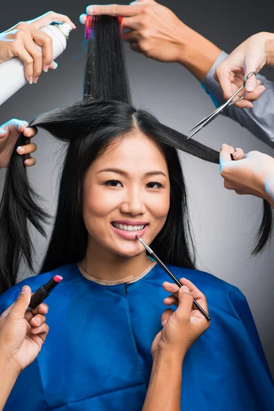 Attractive woman in preparation — Stock Photo, Image