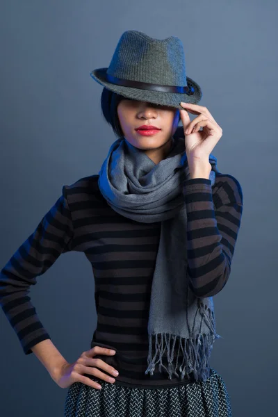 Dama de sombrero — Foto de Stock