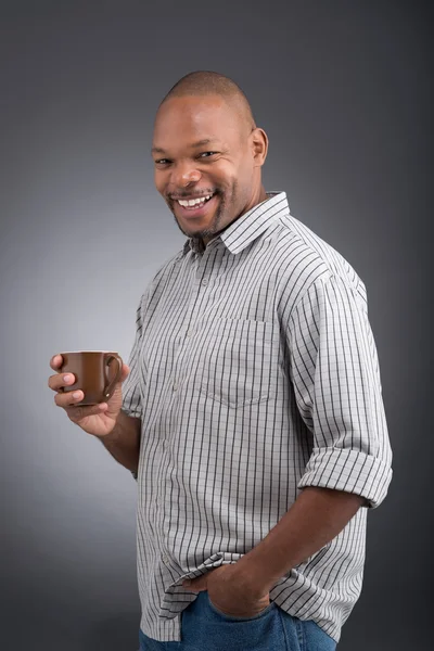 Homme d'affaires avec tasse de café — Photo