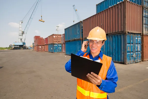 Longshoreman al lavoro — Foto Stock