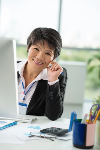 Op het werk — Stockfoto