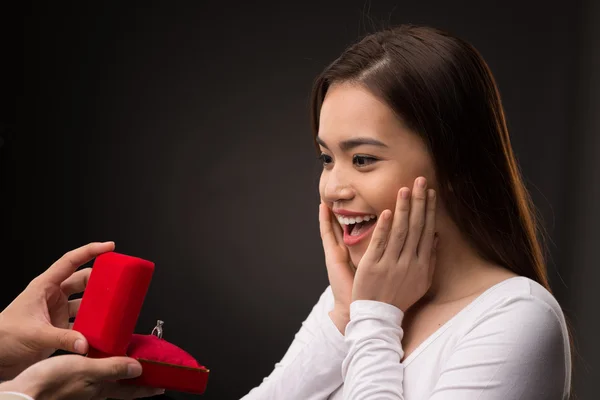 Verrast vrouw — Stockfoto