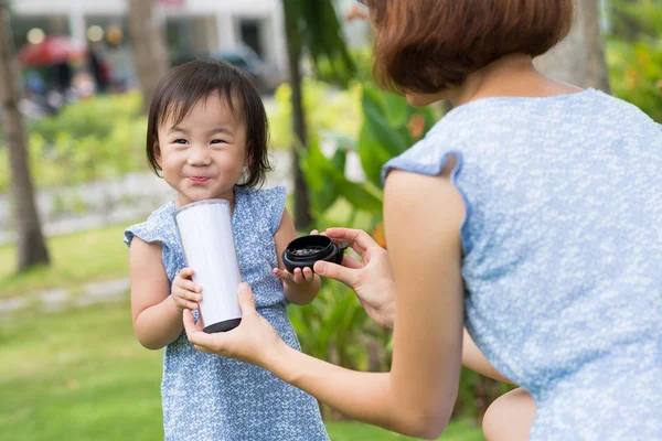 Drinking milk — Stock Photo, Image