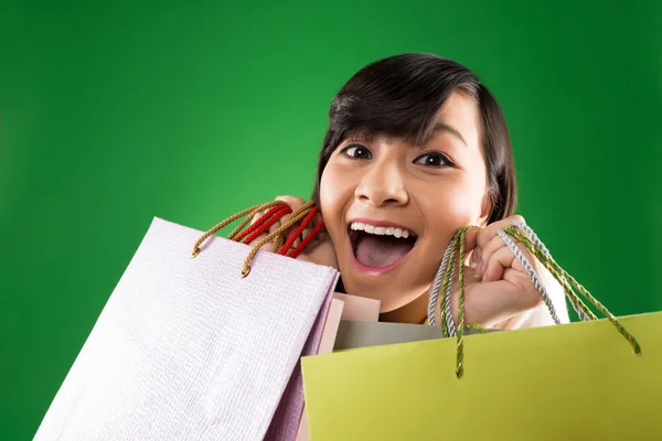 Crazy shopaholic — Stock Photo, Image