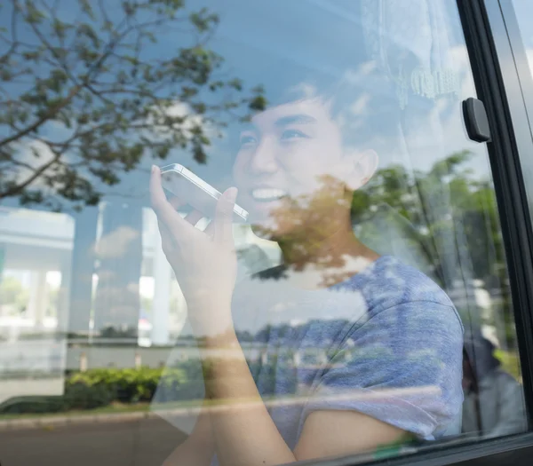 I bussen — Stockfoto