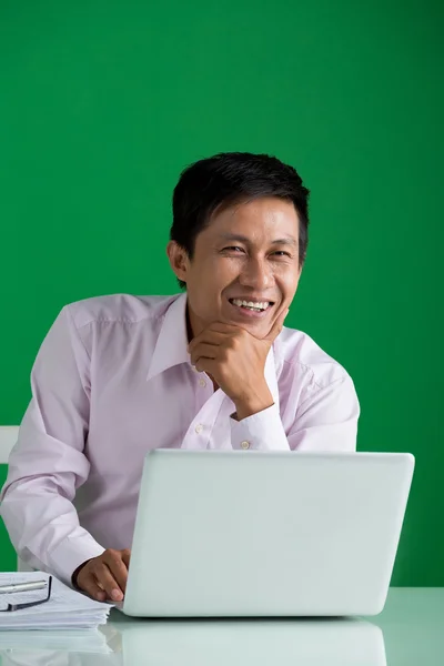 Smějící se podnikatel — Stock fotografie