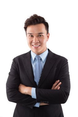 Kendine güvenen genç işadamı