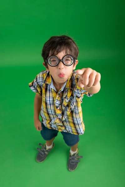 Chlapec v brýlích — Stock fotografie