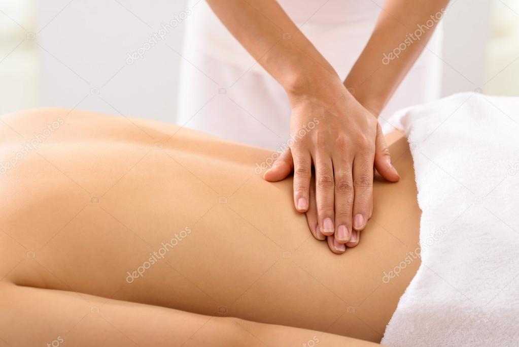 Female back massage