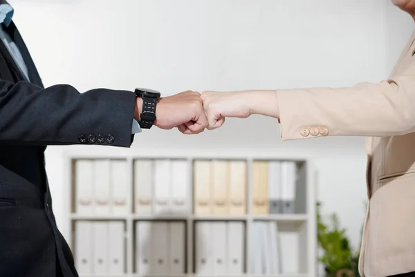 Business Colleagues Making Fist Bump Gesture — Stock Photo, Image