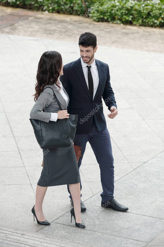 Business People Walking Outdoors