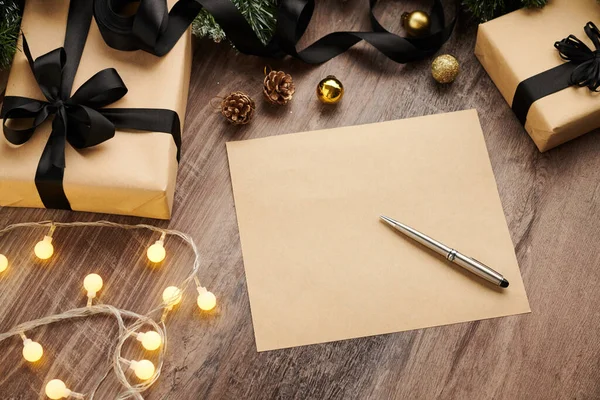 Paper Sheet for Gift List — Foto Stock