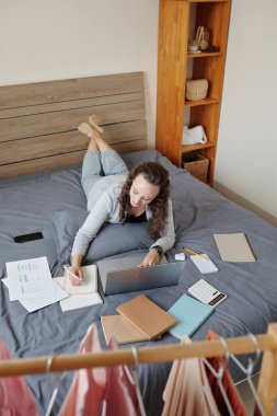 Female Student Learning UI Design