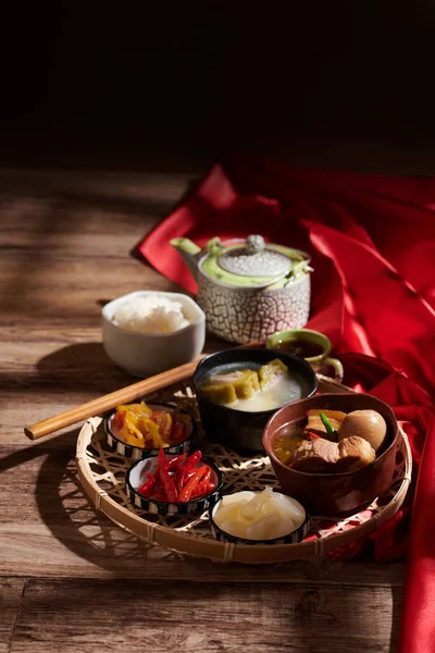 Gerechten Gekookt voor Tet Dinner — Stockfoto