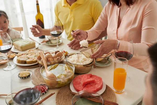 Chinees Nieuwjaarsfeest Diner — Stockfoto