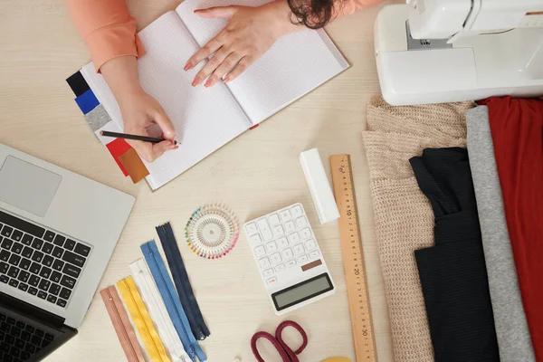 Seamstress Planning New Projects — Stock Photo, Image