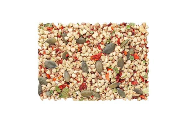 Mistura Para Cozinhar Mingau Cereal Fagópiro Verde Sementes Abóbora Verduras — Fotografia de Stock