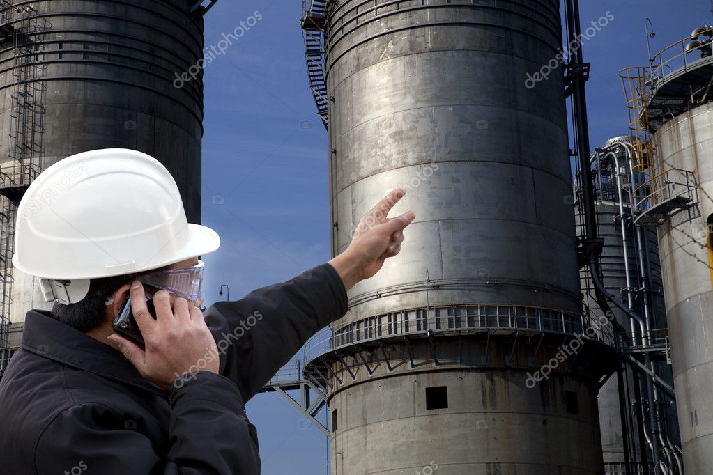 Petrochemical plant engineer — Stock Photo © ndoeljindoel 18813445