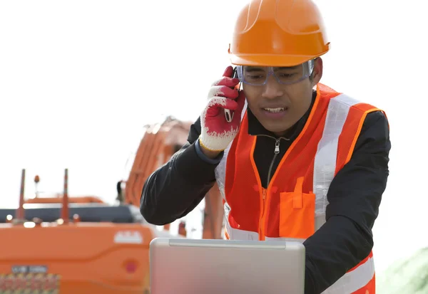 Road construction worker — Stock Photo, Image