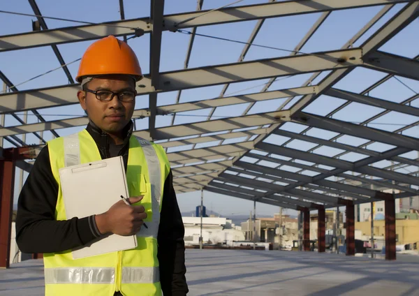 Engineer construction under new building site — Stock Photo, Image