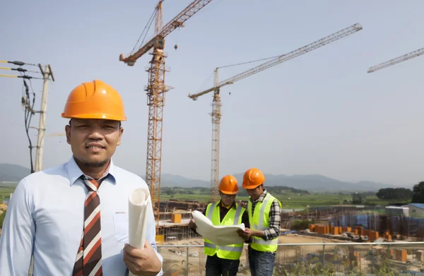 Trabalhadores da construção — Fotografia de Stock