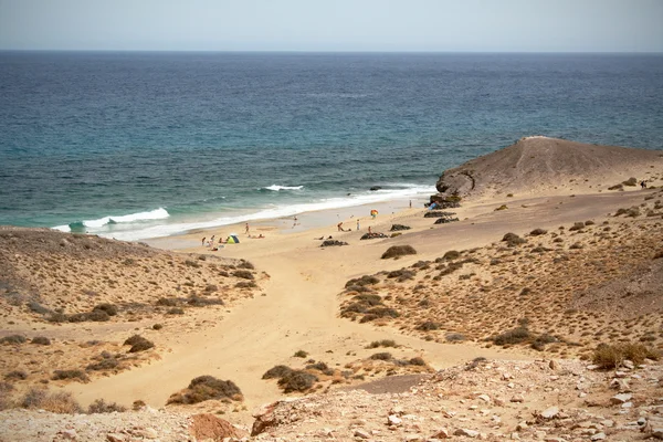 Plaży Papagayo, lanzarote, Wyspy Kanaryjskie — Zdjęcie stockowe